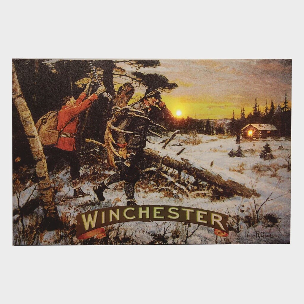 Winchester Return From The Hunt LED Canvas Picture