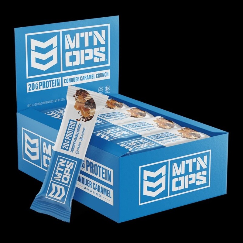 MTN Ops Conquer Caramel Crunch Protein Bar