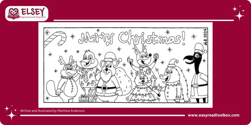 Christmas Colouring Comic By Matthew Anderson