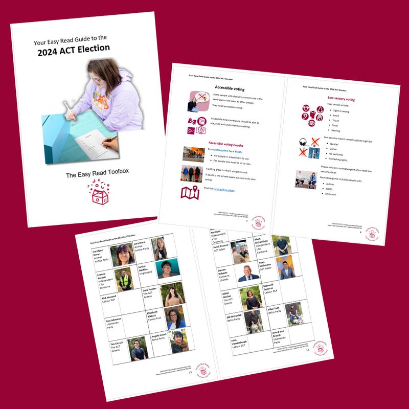 FREE Easy Read Guide to the ACT Election 2024