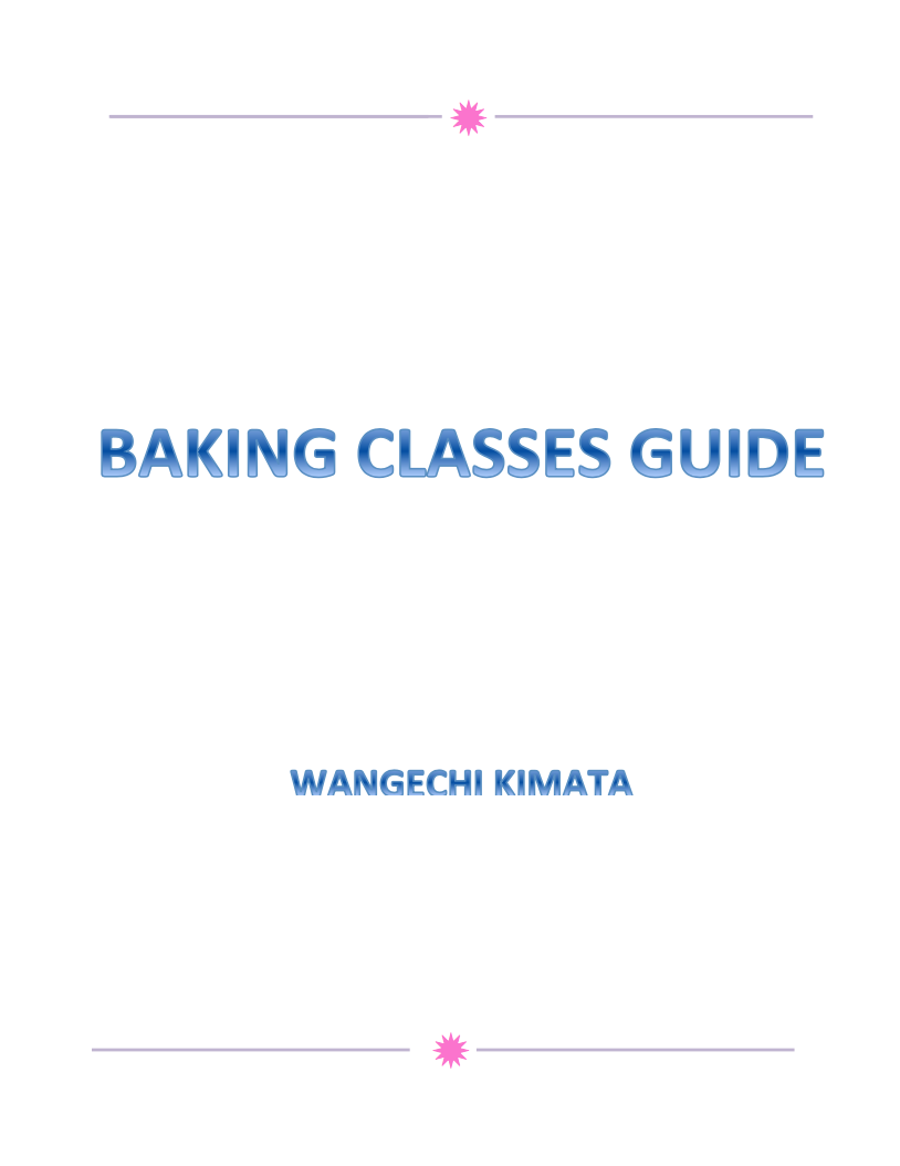 BAKING CLASSES GUIDE