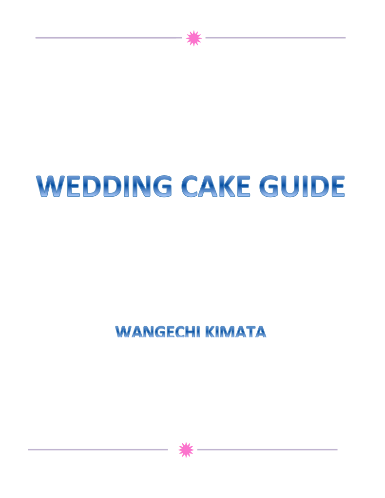 WEDDING CAKE GUIDE