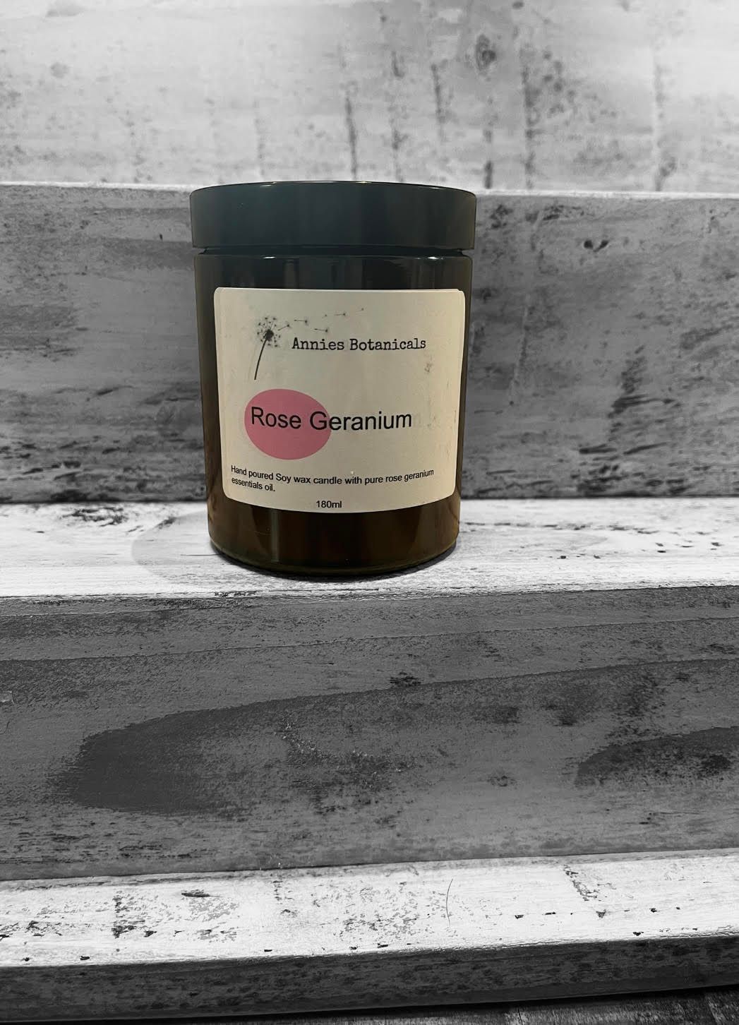 Rose geranium candle