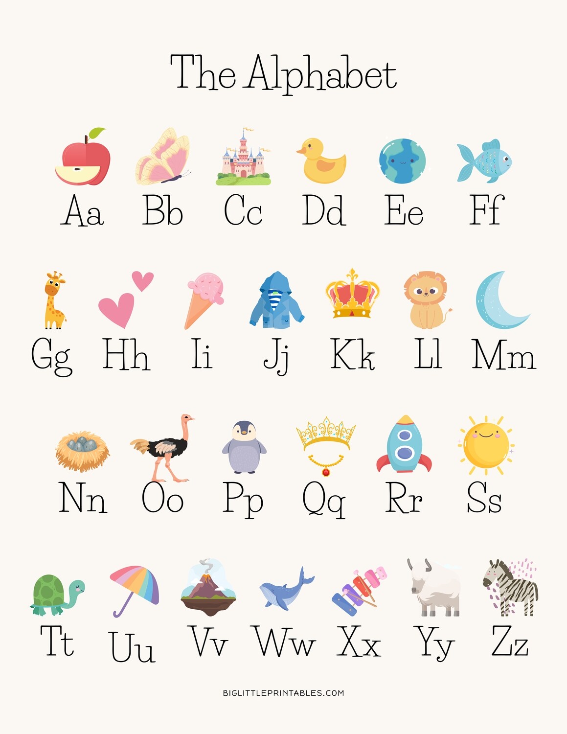 Alphabet Letter Posters - Uppercase - Fun with Mama Shop