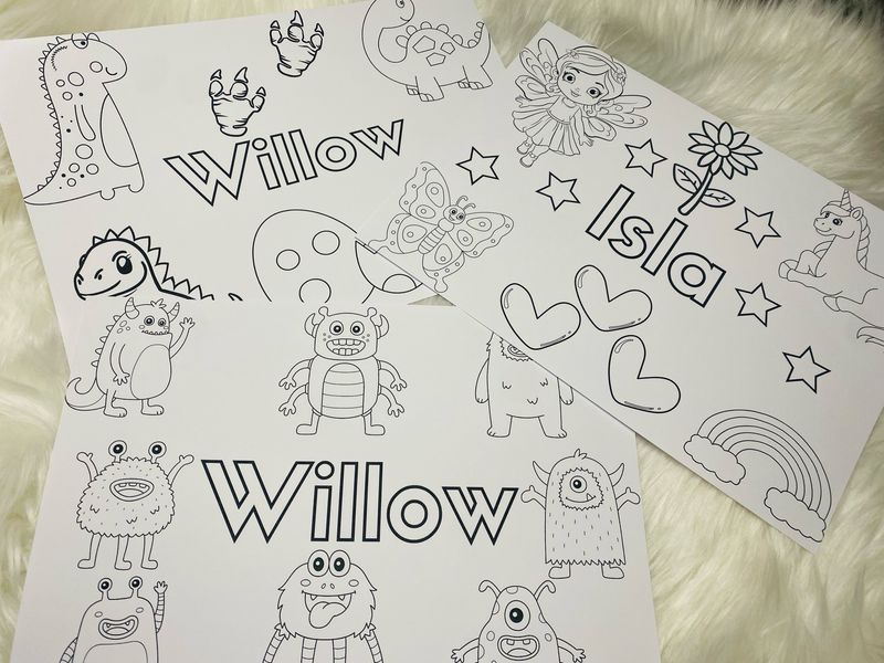 Colour your own Placemats
