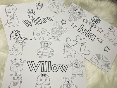 Colour your own Placemats