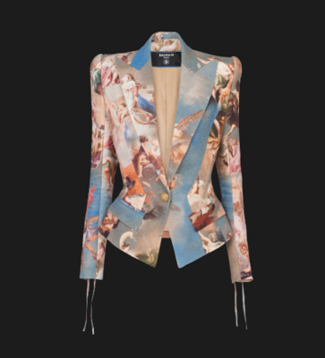 Veste slim en toile imprimée Sky