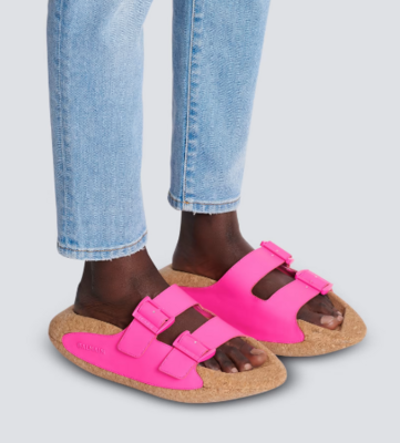 B-IT mules en cuir caoutchouc et liège