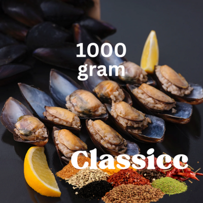 Turkish stuffed mussels/ Midye Dolma /1000 gram /Classic Flavour ( Green)