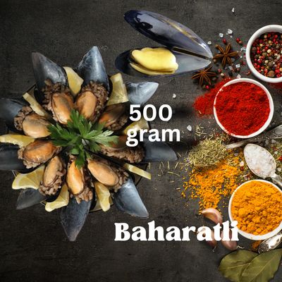 Classic BAHARATLI  (BLUE ) Turkish stuffed Mussels /Midye Dolma/ 500 gram/