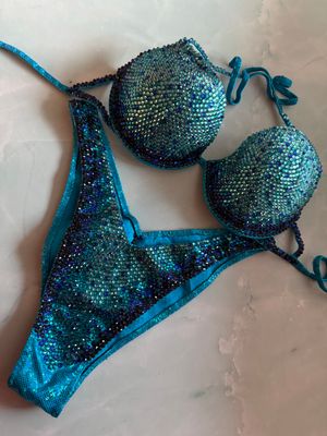 Christa’s crystal design bikini fitness