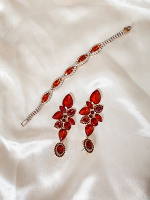 Red jewelry set