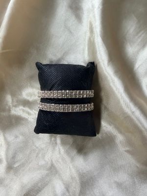 ​Narrow silver rhinestone bracelet