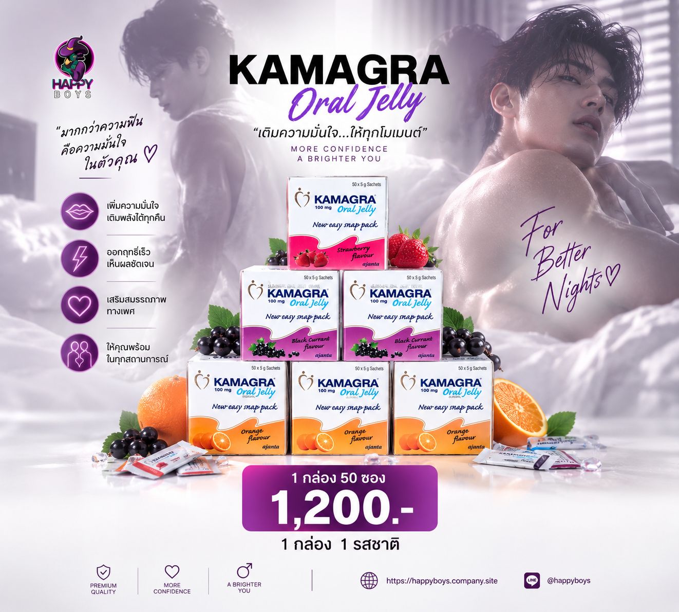 1 Box Kamagra (50ซอง)
