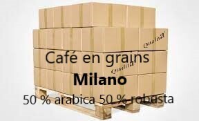 140 kg de CAFE EN GRAINS gamme MILANO. 50 % arabica, 50 % robusta. 11.70 € / kg