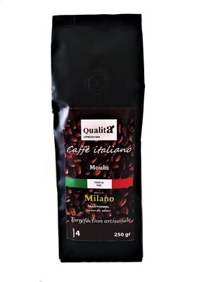 Café moulu MILANO 50 % Arabica 50 % Robusta (Sachet de 250 gr)