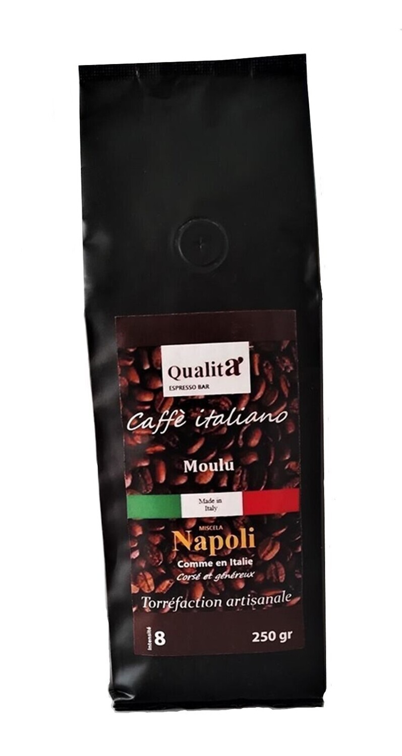 Café moulu NAPOLI 100 % Robusta (Sachet de 250gr)