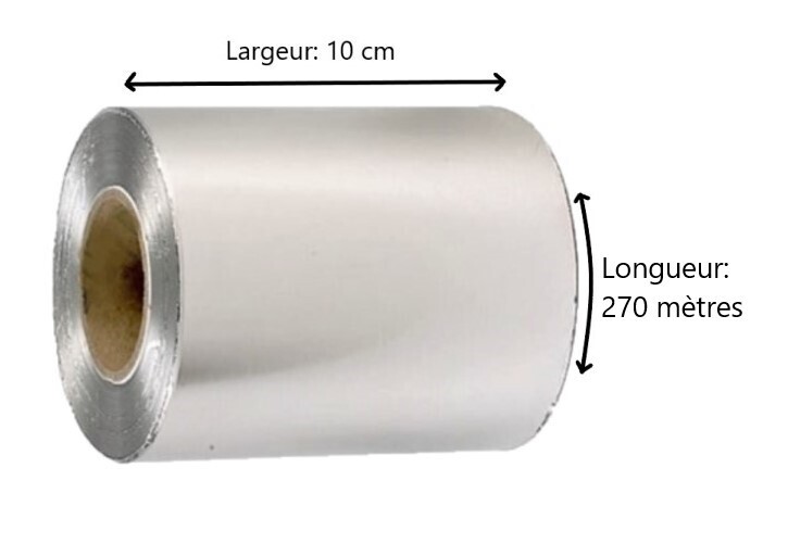 Rouleau de papier aluminium