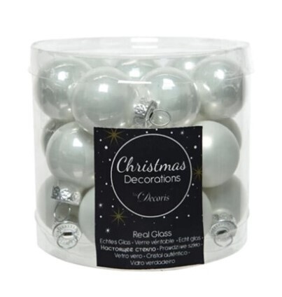 BOULES DE NOEL  BLANCHES. 240 boules
