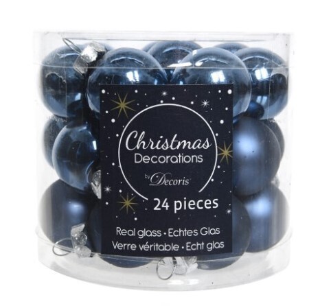 BOULES DE NOEL BLEUES NUIT. 240 boules