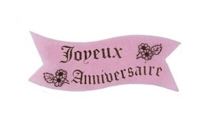 Etiquette / Garniture &quot;Joyeux Anniversaire&quot; - 72 unités
