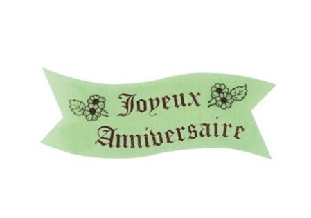 Etiquette / Garniture &quot;Joyeux Anniversaire&quot; - 72 unités