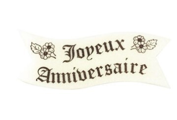 Etiquette / Garniture &quot;Joyeux Anniversaire&quot; - 72 unités