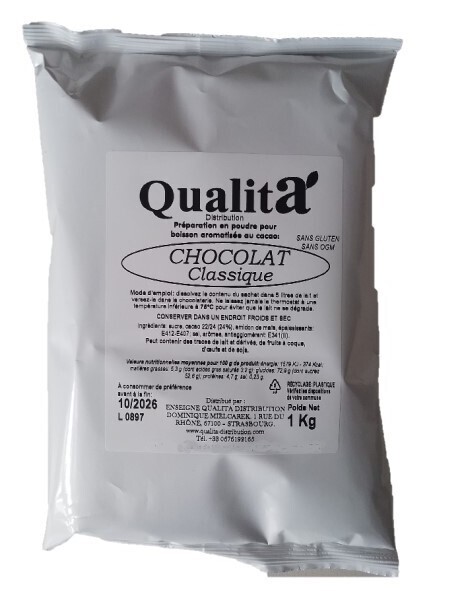 Préparation pour Chocolat chaud italien classique pour chocolatière (40 sachets de 1kg)
