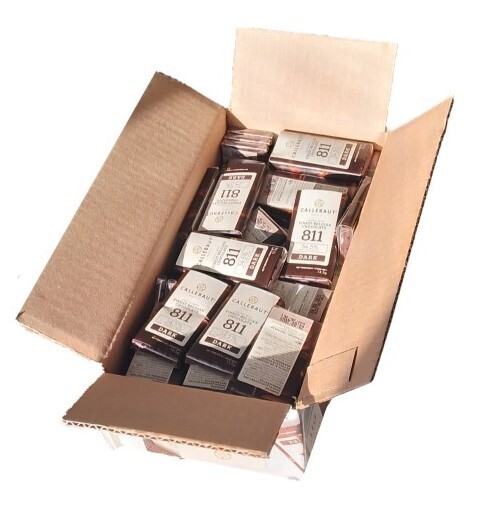 Mini tablettes de chocolat noir (75 unités)