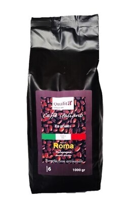 Café en grains ROMA 20 % Arabica 80 % Robusta (Sachet de 1 kg)