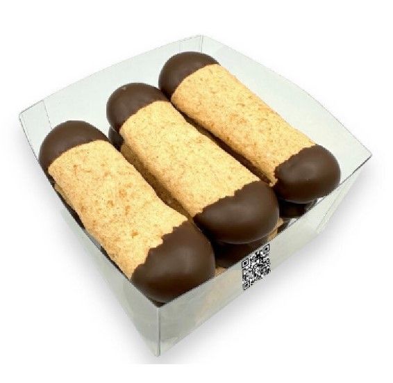 Langues de chat au chocolat (BOKKENPOOTJES) 🌾 sans gluten - (24 boîtes de 6 biscuits, soit 144 biscuits)