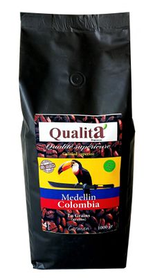 Café en grains COLOMBIE Supérieur 100 % Arabica (Paquet de 1kg)