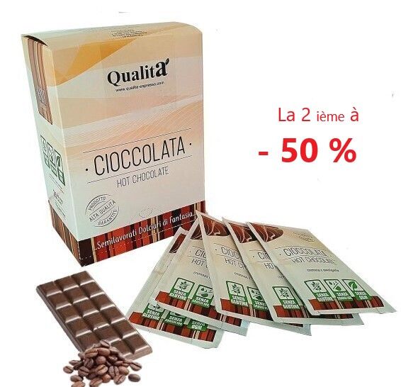 CHOCOLAT CHAUD ITALIEN CAFE. 50 sachets.                                   La deuxième boite à - 50 %