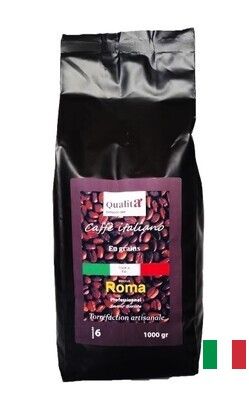 Café grains ROMA 20 % Arabica 80 % Robusta (Sachet de 1 kg)
