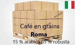 Café grains ROMA 20 % Arabica 80 % Robusta (Palette de 140 kg)
