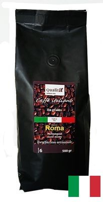 Café grains ROMA 20 % Arabica 80 % Robusta. 500 gr