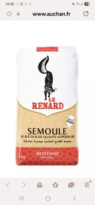Semoule LE RENARD moyenne. 1 kg