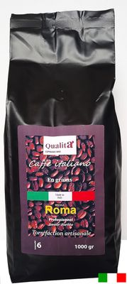 Café grains crémeux ROMA .1 kg. Intensité 6 (intermédiaire)