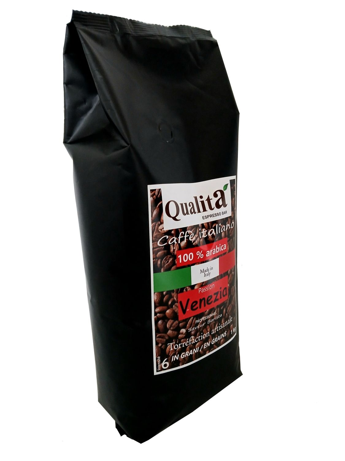 Café grains VENEZIA 100 % Arabica (Sachet de 1kg)