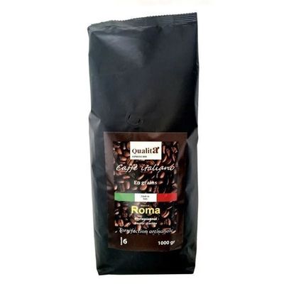 Café grains crémeux ROMA .1 kg. Intensité 6 (intermédiaire)