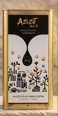 Huile d'olive extra-vierge tunisienne .          5 litres