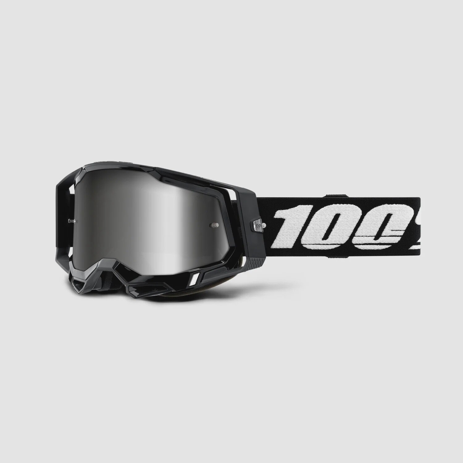 100% RACECRAFT 2 Goggle Black - Mirror Silver