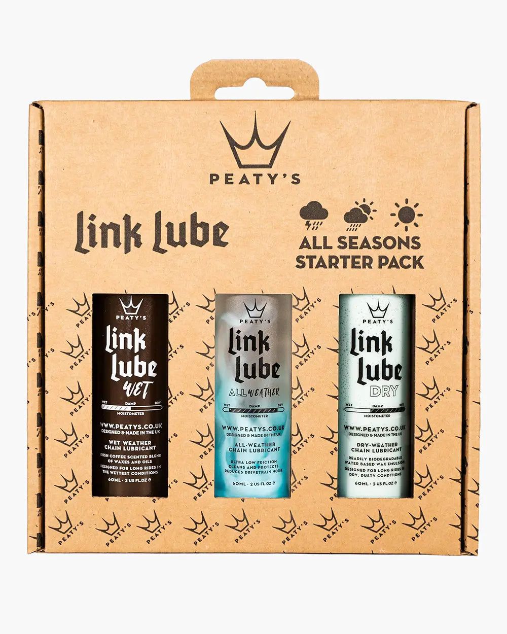 Peaty&#39;s LinkLube All Seasons Starter Pack Box of 4