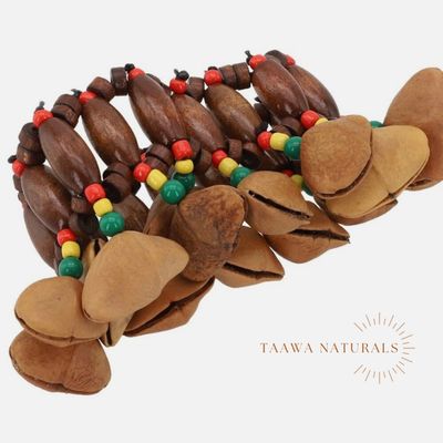 African Nut Shell Bracelet Rattle Instrument