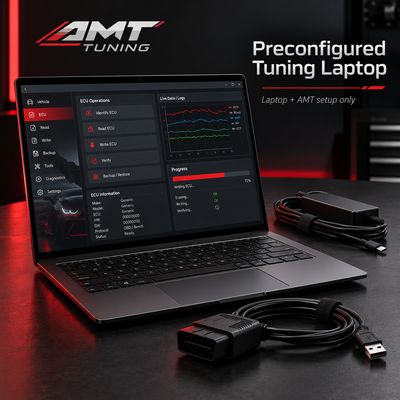 AMT PRECONFIGURED WINDOWS TUNING LAPTOP Ready-to-Use Windows PC for Supported AMT ECU Flashing Systems