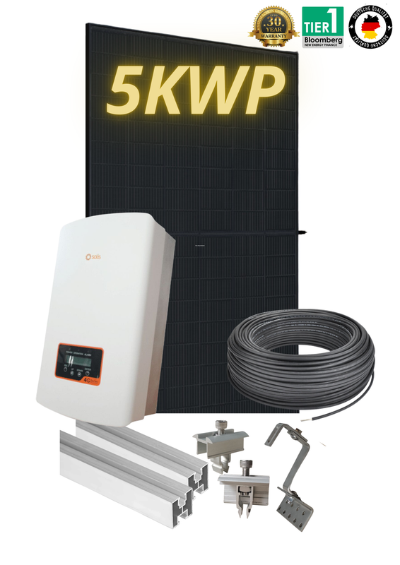 5 kWp PV-Anlage mit Montagematerial