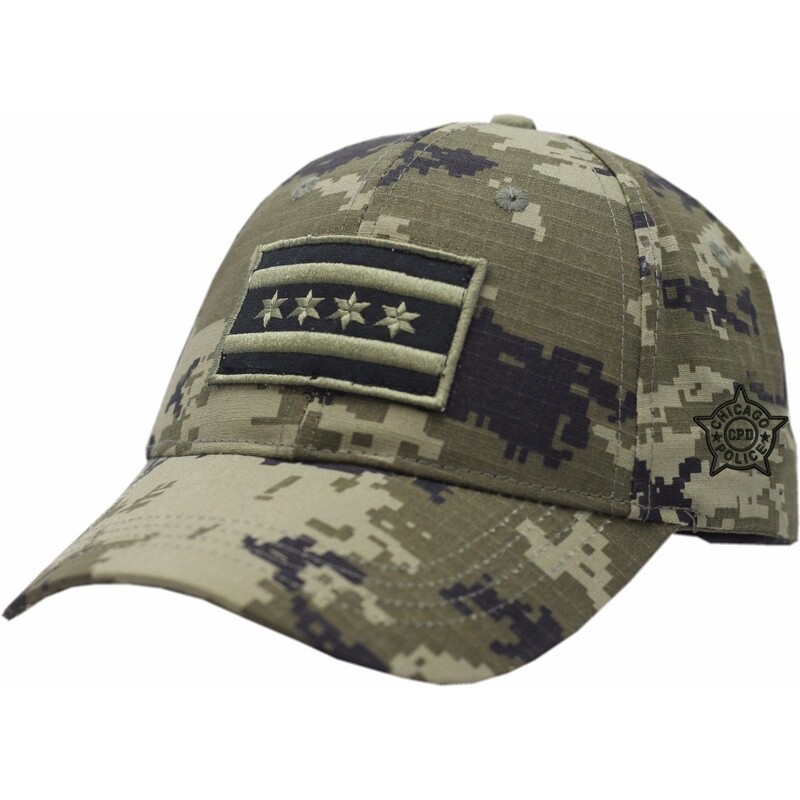 Chicago Flag Green Camo CPD Cap
