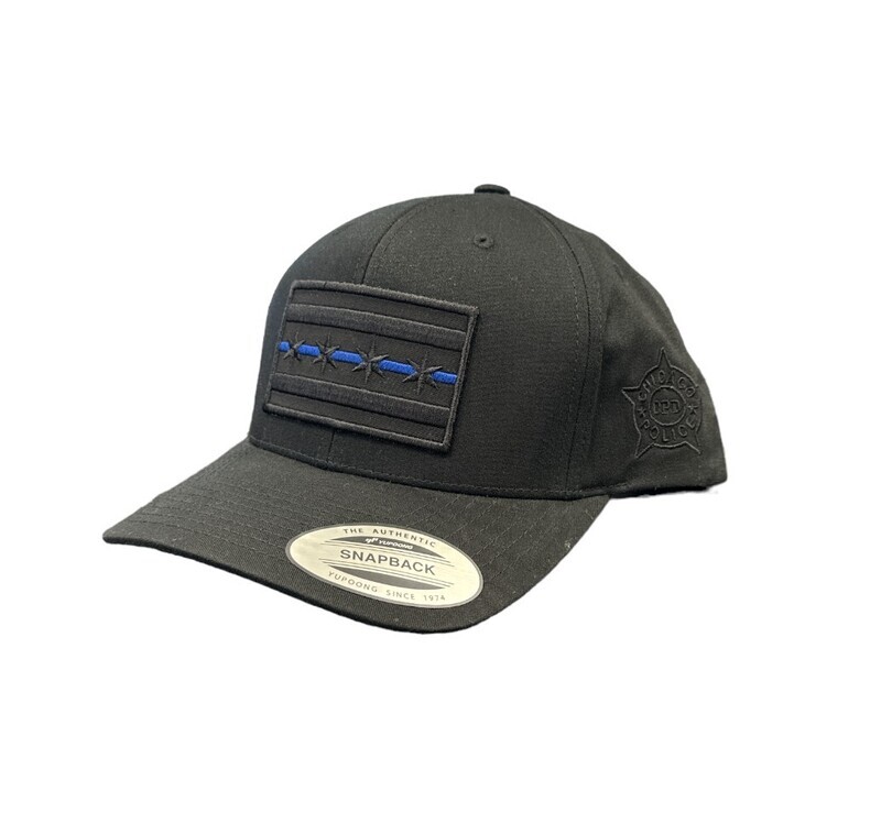 Black Cap w/Blue Line City Flag