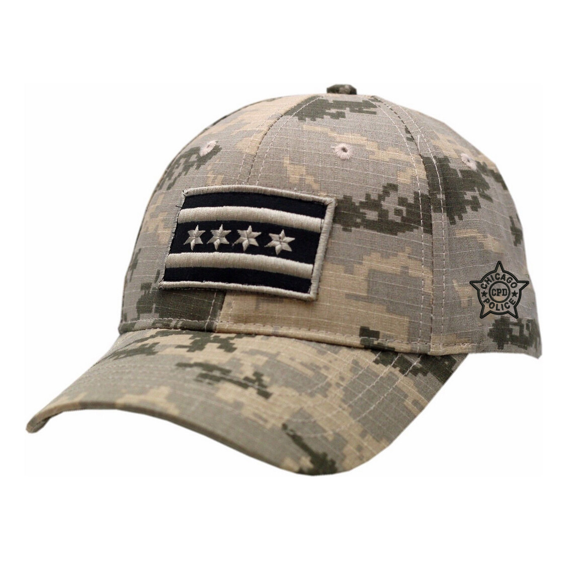 Chicago Flag Grey Camo CPD Cap