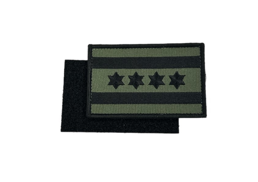 Velcro Black &amp; Green City Flag Patch